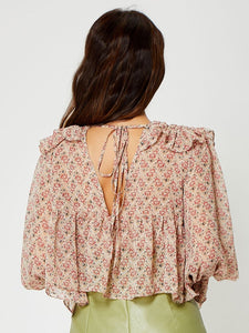 Floral Ruffle Blouse