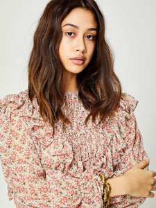 Floral Ruffle Blouse