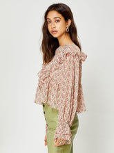 Load image into Gallery viewer, Floral Ruffle Blouse