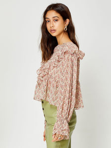 Floral Ruffle Blouse