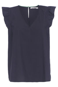 Indigo Frill Top