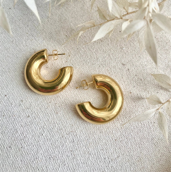 Everyday Chunky Gold Hoops
