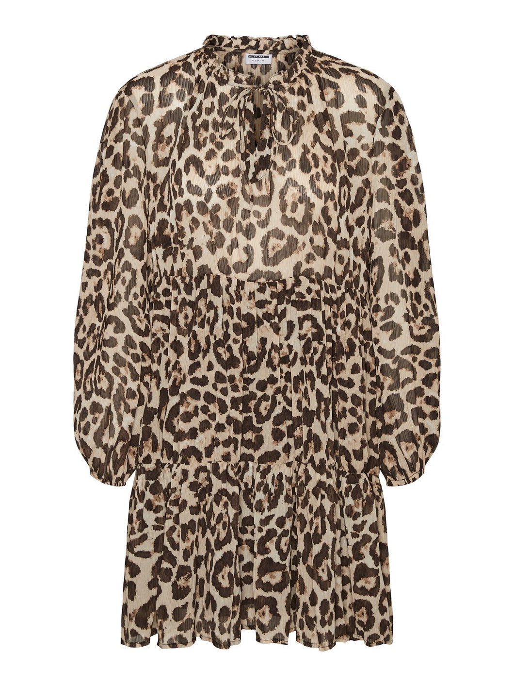 Leopard Tie Neck Dress